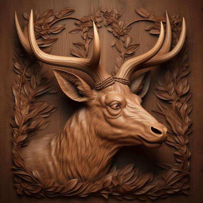 Nature and animals (Buck 1, NATURE_5177) 3D models for cnc